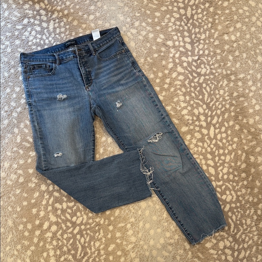 Banana Republic Blue Distressed girlfriend  Jeans